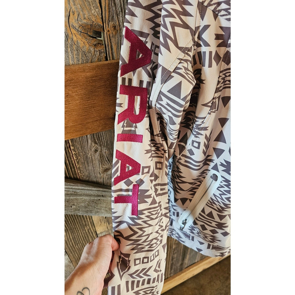 Ariat XXL women's Aztec spell out rodeo zip up jacket western wind protect # - Picture 8 of 10